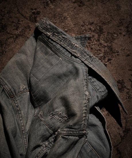 Faded Western Denim Repair Shirt