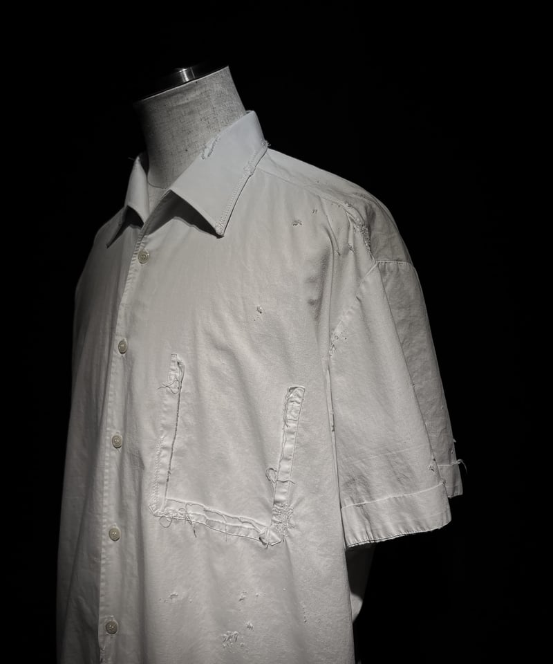 Short Sleeve Open Collar Shirt - White | RESURR