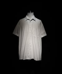 Short Sleeve Open Collar Shirt - White