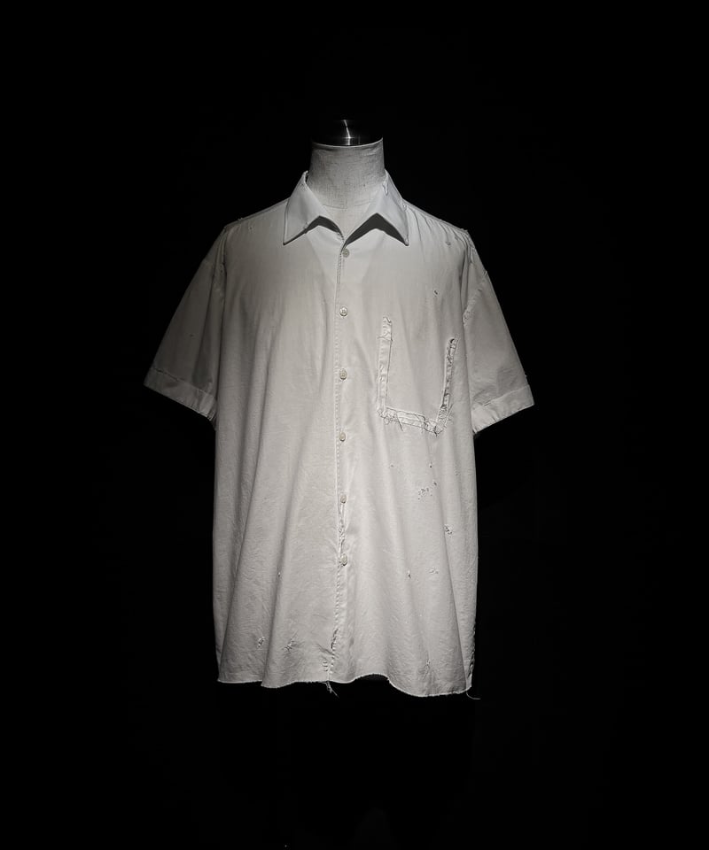 Short Sleeve Open Collar Shirt - White | RESURR