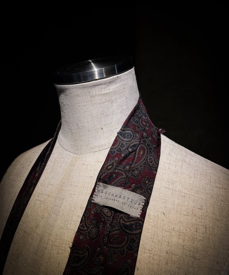 Distressed Burgundy Paisley Silk Tie