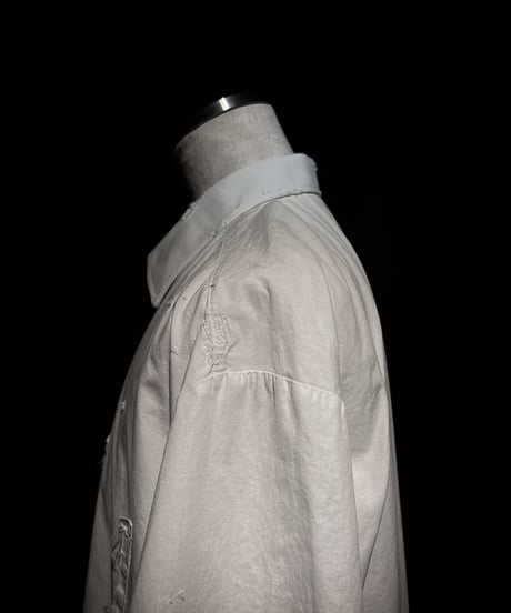 Short Sleeve Open Collar Shirt - White
