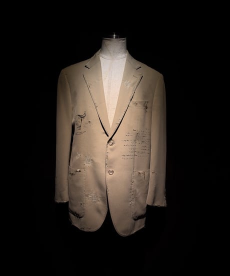 Faded Archive Script Tailored Jacket