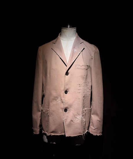 Faded Dust Pink Script Tailored Jacke