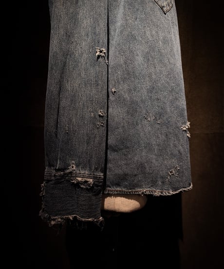 Faded Archive Distressed Western Denim Shirt
