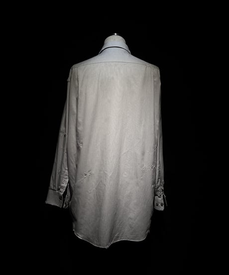 Distressed Pinstripe damage Shirt