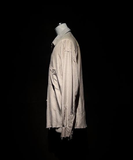 Vintage damage Draped shirt - Beige