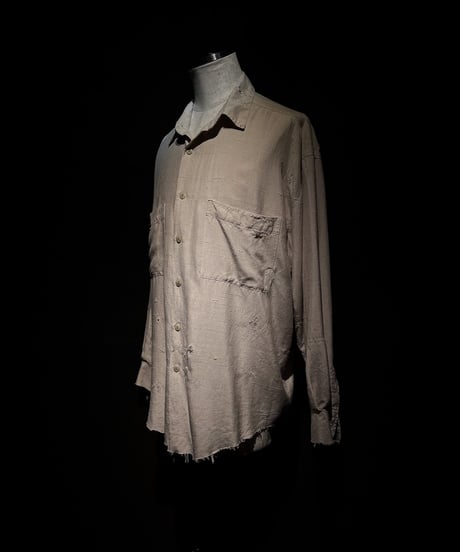Vintage damage Draped shirt - Beige