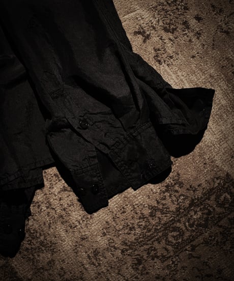 Faded Black Silk-100% Utility Shirt