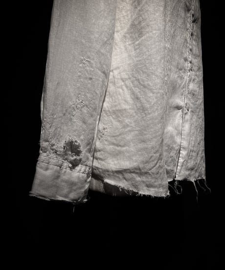 Vintage damage Linen shirt - White