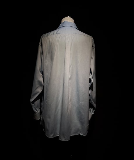 Faded Ice Blue Distressed Shirt