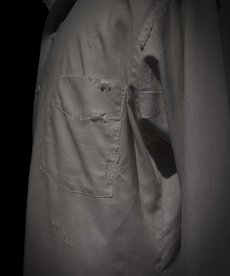 Distressed Long Point Collar Shirt