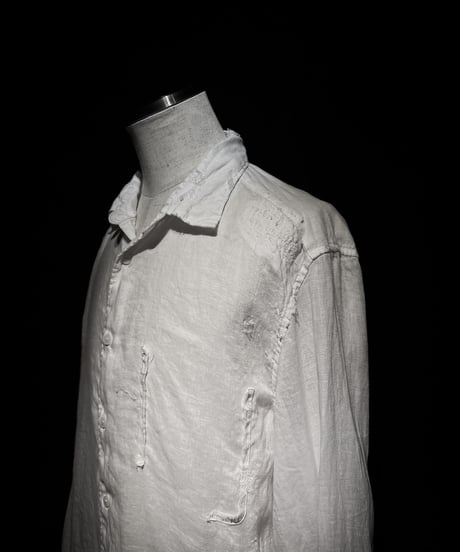 Vintage damage Linen shirt - White