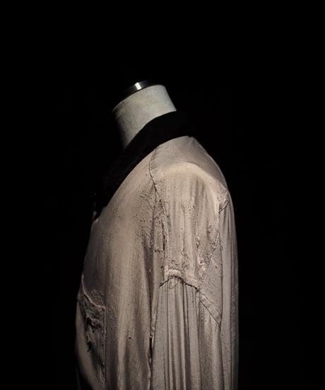 Faded Two-Tone Distressed Rayon Shirt