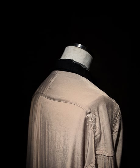 Faded Two-Tone Distressed Rayon Shirt