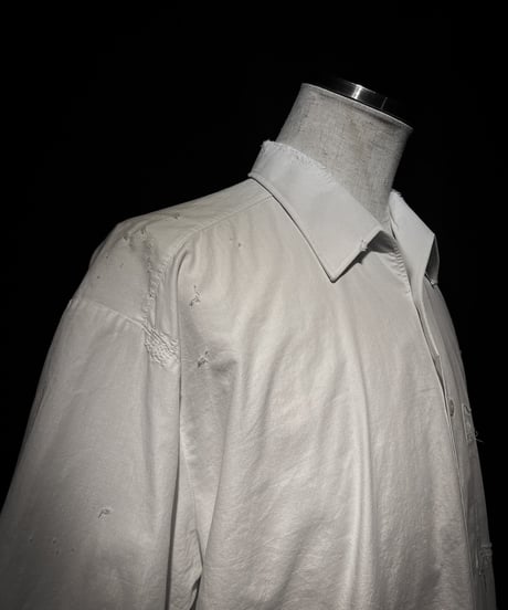 Short Sleeve Open Collar Shirt - White