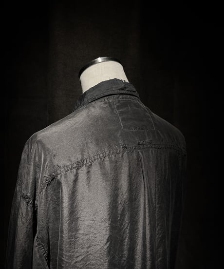 Faded Black Silk-100% Utility Shirt
