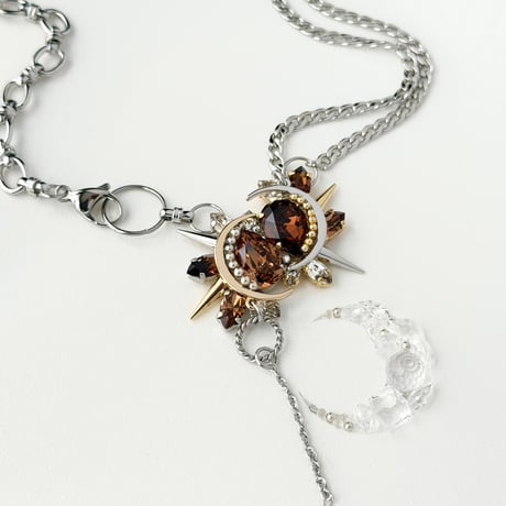 Éliane Necklace『Smoky Brown Mix』