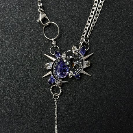 【10/15まで限定販売】  Éliane Necklace『Purple×Night Black 』
