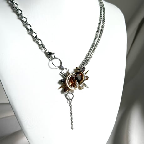 Éliane Necklace『Smoky Brown Mix』