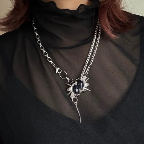 Éliane Necklace 『Blue Goldstone』