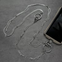 📮￤ALLｽﾃﾝﾚｽ Double ｽﾏﾎｼｮﾙﾀﾞｰ(Silver)