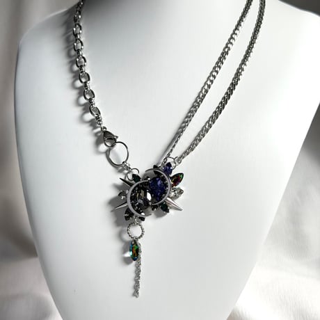 Éliane Necklace『Dragon Black×Purple』