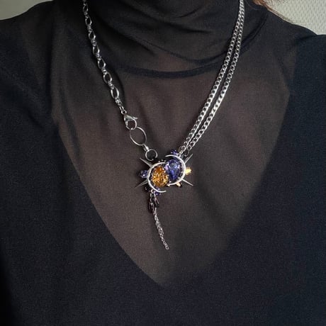 Éliane Necklace『Purple×Yellow』