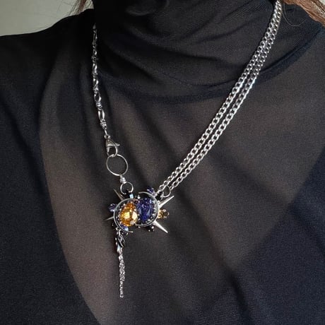 Éliane Necklace『Purple×Yellow』