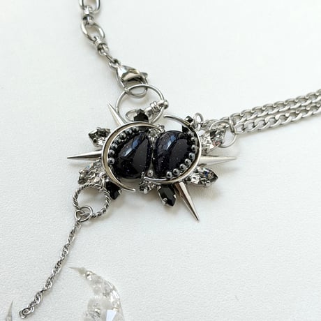 Éliane Necklace 『Blue Goldstone』