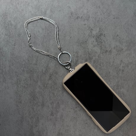 📮￤ALLｽﾃﾝﾚｽ 2line ｽﾏﾎｼｮﾙﾀﾞｰ(Silver)