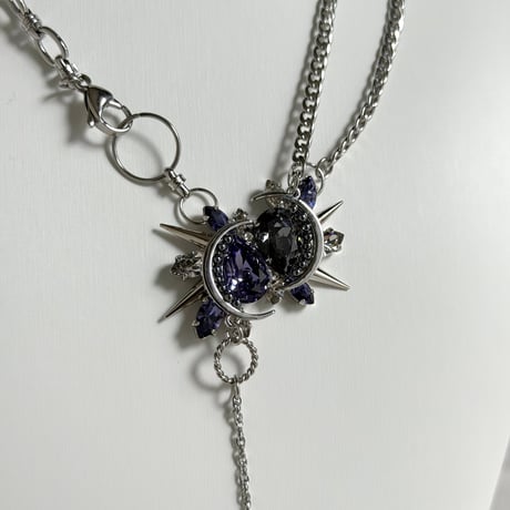 【10/15まで限定販売】  Éliane Necklace『Purple×Night Black 』