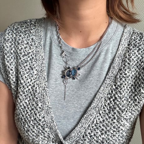 【10/15まで限定販売】  Éliane Necklace『Double Denim』