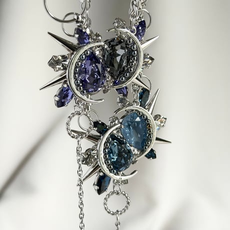 【10/15まで限定販売】  Éliane Necklace『Purple×Night Black 』