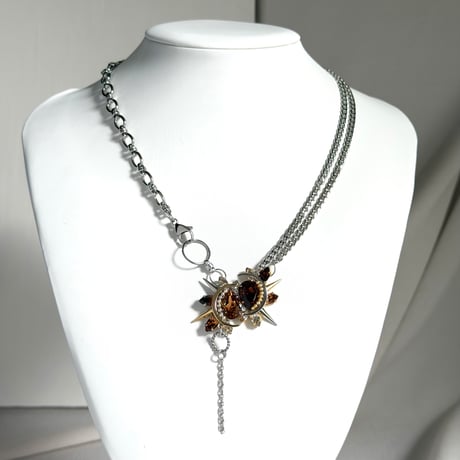 Éliane Necklace『Smoky Brown Mix』