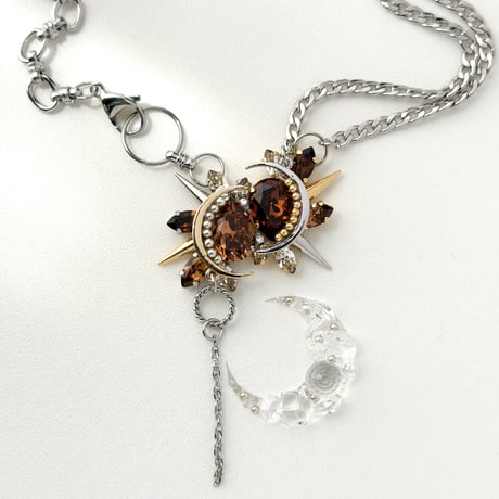 Éliane Necklace『Smoky Brown Mix』