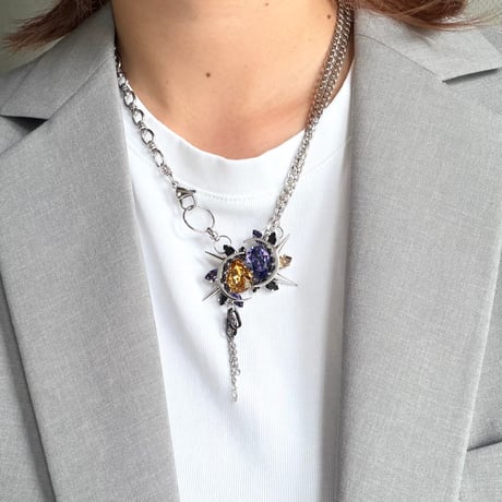 Éliane Necklace『Purple×Yellow』