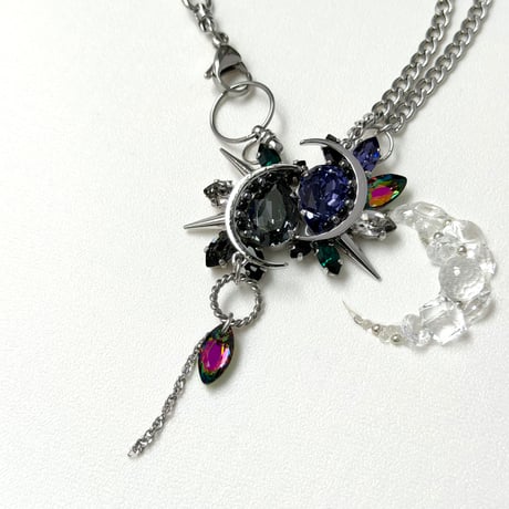 Éliane Necklace『Dragon Black×Purple』