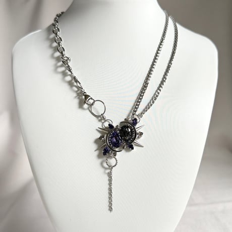 【10/15まで限定販売】  Éliane Necklace『Purple×Night Black 』
