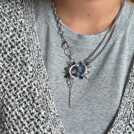 【10/15まで限定販売】  Éliane Necklace『Double Denim』