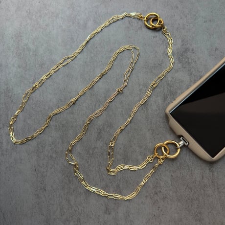 📮￤ALLｽﾃﾝﾚｽ 2line ｽﾏﾎｼｮﾙﾀﾞｰ(Gold)