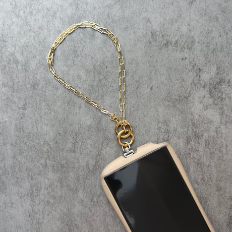 📮￤ALLｽﾃﾝﾚｽ 2line ｽﾏﾎｼｮﾙﾀﾞｰ(Gold)