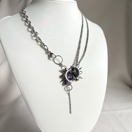 【10/15まで限定販売】  Éliane Necklace『Purple×Night Black 』