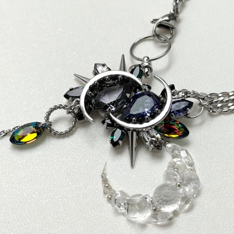 Éliane Necklace『Dragon Black×Purple』