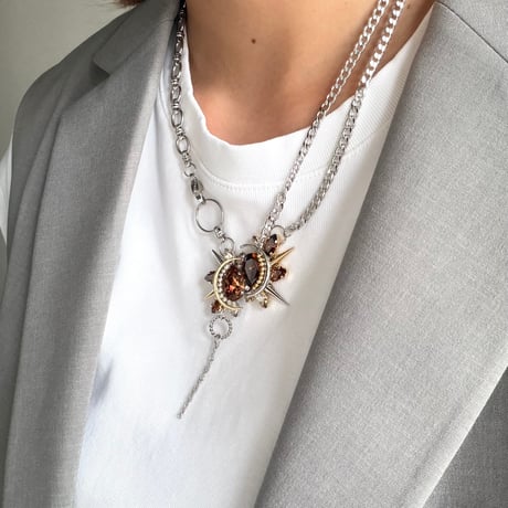 Éliane Necklace『Smoky Brown Mix』