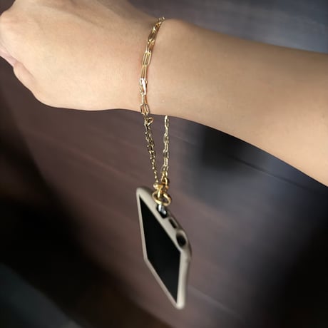📮￤ALLｽﾃﾝﾚｽ 2line ｽﾏﾎｼｮﾙﾀﾞｰ(Gold)