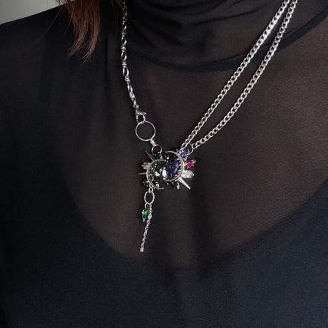 Éliane Necklace『Dragon Black×Purple』