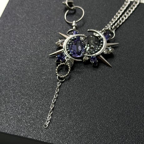 【10/15まで限定販売】  Éliane Necklace『Purple×Night Black 』