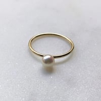 アコヤパールの1粒リング