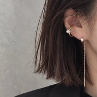 アコヤパールのチェーンピアス